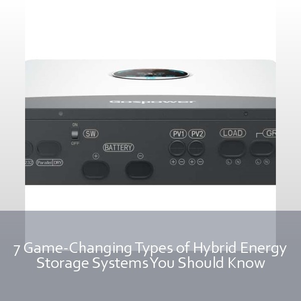 7 Game-Changing Types of Hybrid Energy Storage Systems You Should Know